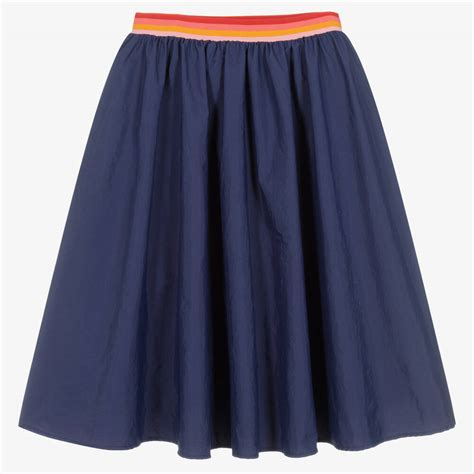 Kenzo Kids Teen Girls Navy Blue Logo Skirt Childrensalon Outlet