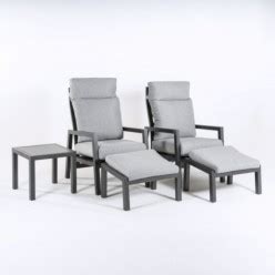 Conjunto De Sofa 3 Plazas Sillones Reclinables Mesita De Antracita