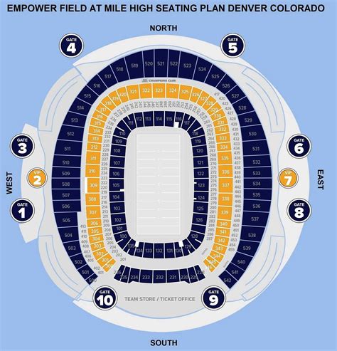 Empower Field at Mile High Seating Map, Parking Map, Ticket Price, Booking