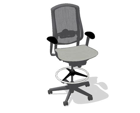 Office Chair Detail Elevation 3d Model Layout Sketch Up File Types Of