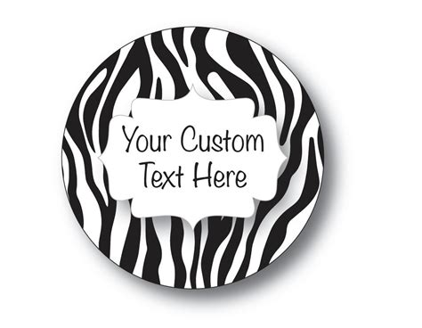 Custom Zebra Stickers Zebra Labels Safari Themed Sticker Etsy
