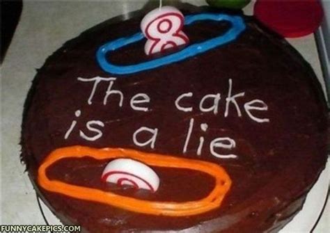 The Cake Is A Lie Portal Cake Funny Birthday Cakes Themed Cakes