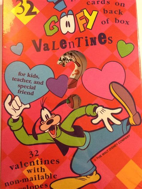 Vintage Walt Disney Company Goofy Valentines Day Cards 1990s Sealed In