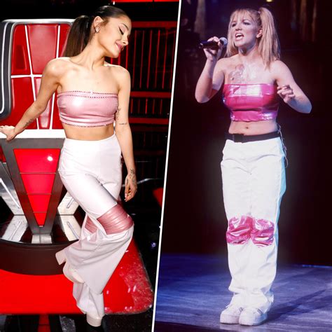 Ariana Grande Re Creates Iconic Britney Spears Look On The Voice