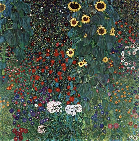 Farm Garden With Sunflowers By Gustav Klimt Obelisk Art History