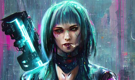 800x480 The Cyberpunk Assassin Girl 4k 800x480 Resolution Hd 4k Wallpapers Images Backgrounds