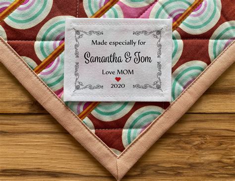Custom Large Quilt Labels Personalized Quilt Custom Fabric Etsy