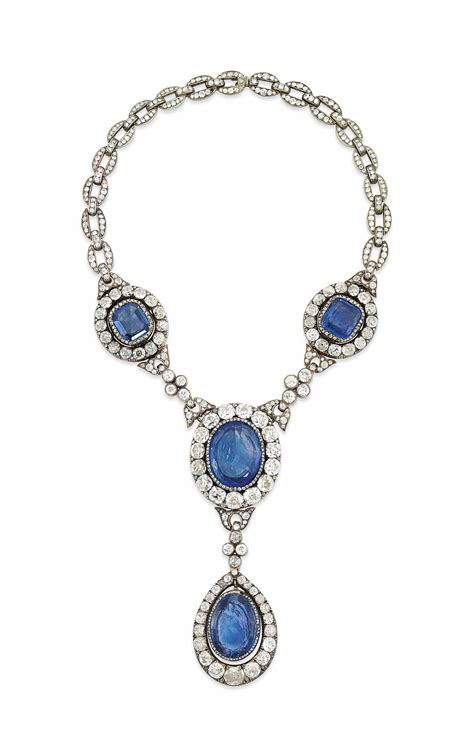 An Antique Sapphire And Diamond Necklace Christies