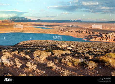 Desert Utah Sandstone Formations Lake Powell Glenn Canyon Stock