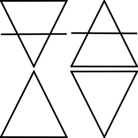 Four Geometric Triangle Symbols Clip Art Free Vector 4vector