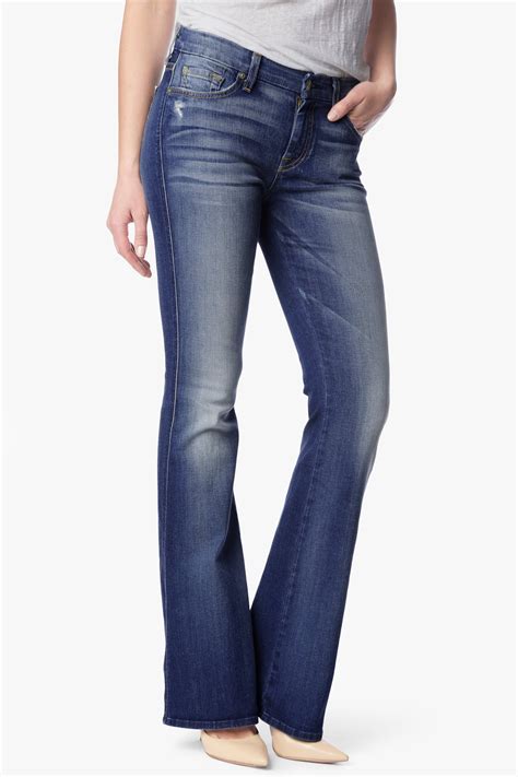 Lyst 7 For All Mankind A Pocket Flare In Blue
