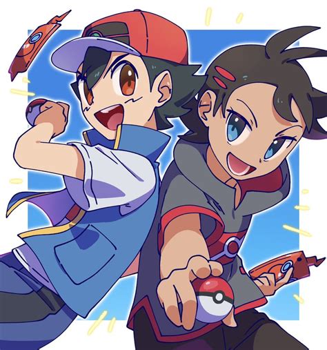 Ash Ketchum Rotom Rotom Phone And Goh Pokemon And 2 More Drawn By Omochiomotimotittona3