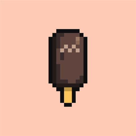 Premium Vector Chocolate Ice Cream Pixel
