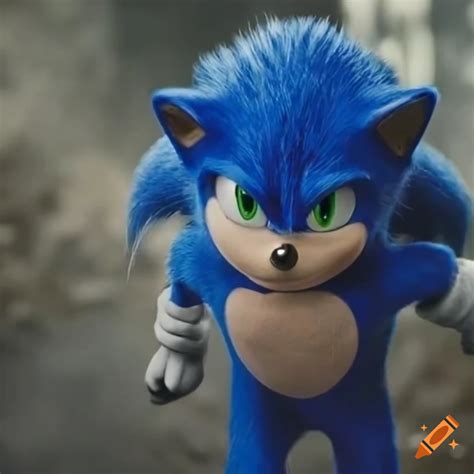 Sonic The Hedgehog From The Live Action Film On Craiyon