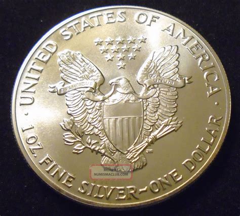 1986 American Silver Eagle 1 Dollar 1 Oz Silver Coin