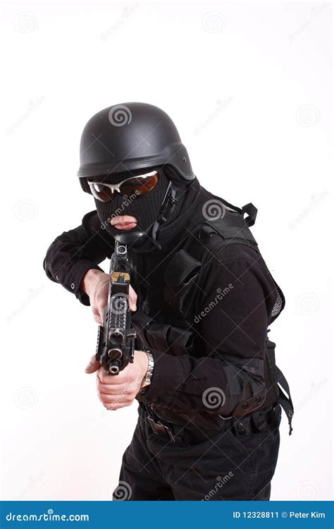 Swat Police Officer Stock Image Image Of Agent Safety 12328811