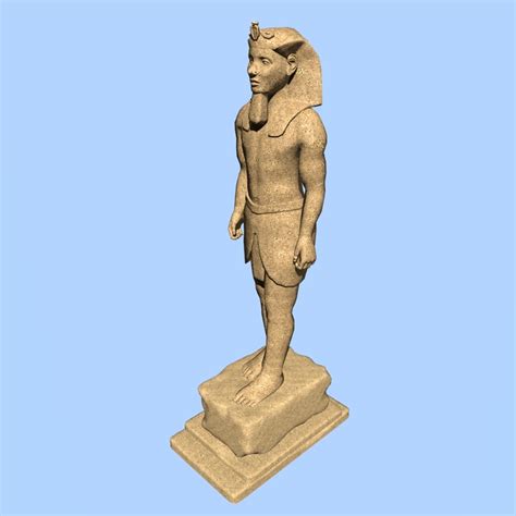 pharaoh sculpture 3d 3ds