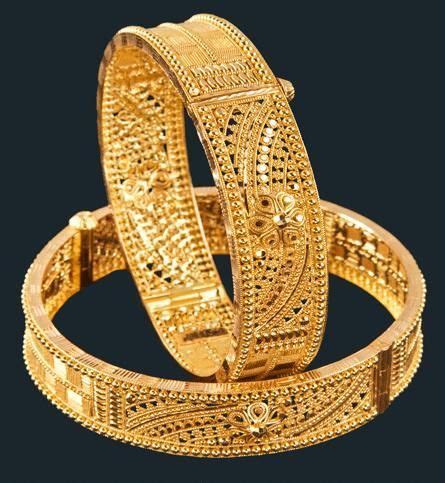 Somethings that are often seen these days are the rise of french adorned like the colors of the rainbow, or set in precious metals set with diamonds and gemstones, every design is exquisitely designed. Designer Gold Bangles in Kolkata, West Bengal, India - M ...