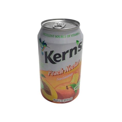 An absolutely wonderful drinking experience as real bits of peach pulp (27%) is used to create a rich juice drink. Kerns Juice, Peach Nectar (11.5 oz) from Smart & Final ...