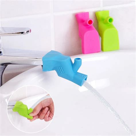 Sl Silicone Faucet Extender Toddler Kids Water Reach Rubber Hand