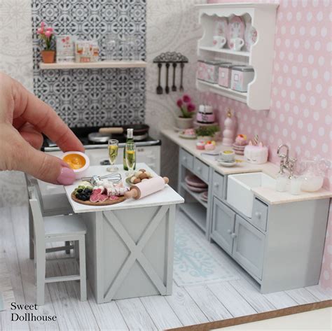 Miniature Kitchen Sweet Dollhouse Dollfurniture Miniature Kitchen