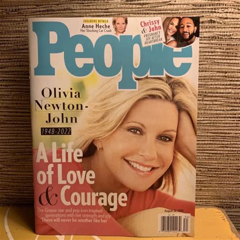 People Magazine Olivia Newton John A Life Of Love Courage August