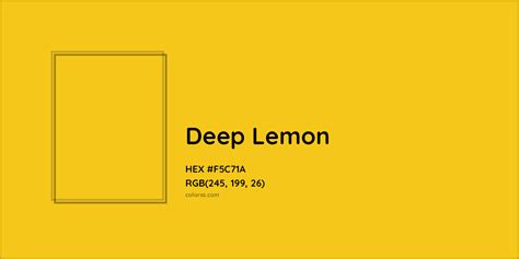 About Deep Lemon Color Color Codes Similar Colors And Paints