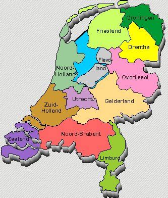 Nederland is the european section of the kingdom of the netherlands, which is formed by the netherlands, the netherlands antilles, and aruba. kaart nederland