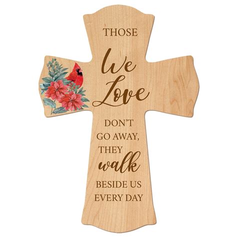 "The Cardinal Memorial Wall Cross is an elegant and simplistic wooden