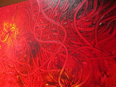 Large Red Abstract Painting Textured Wall Art Original Etsy