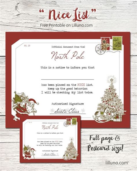 It is the role of the institution to honor its students with more opportunities by presenting an extremely nice certificate that is rich in design and proves genuineness with the choice of right text, font face, and overall structure. Santa's Nice List Certificate - Let's DIY It All - With ...