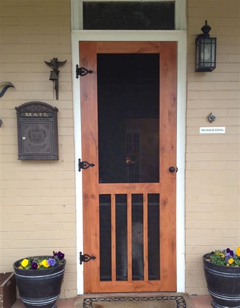 Easy to make. Craftsman style screen door. #easydeckstobuild | Wooden
