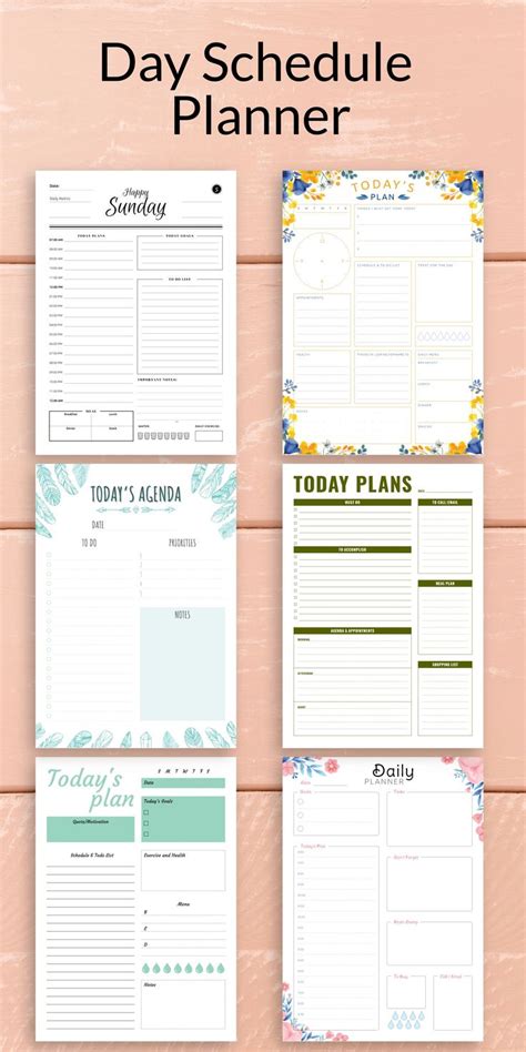 Daily Plan With Schedule And Todo List For Happy Planner Etsy Planner