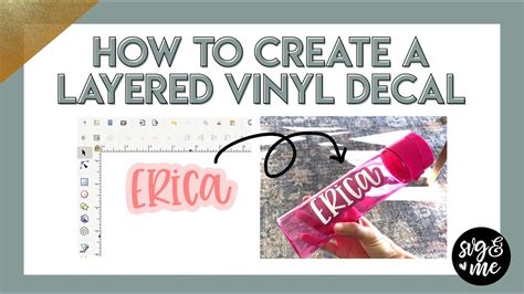 How To Create A Layered Vinyl Decal With A Shadow Layer Youtube