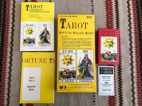 Vintage Tarot Cards Tarot Fortune Telling Game Deluxe Etsy Vintage