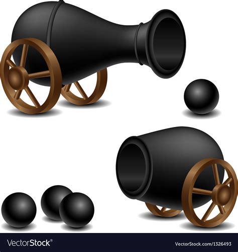 cannon set royalty free vector image vectorstock