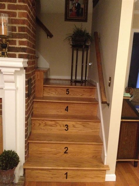 We did not find results for: Dressing plain steps. Vinyl numbers. | Basement steps, Home, Stair railing