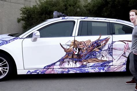 Mark Zuckerberg On Anime Car Wrap Side Shot Stable Diffusion Openart