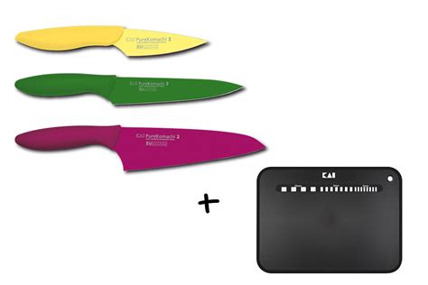 Special Offer Kai 3 Piece Knife Set Cutting Board