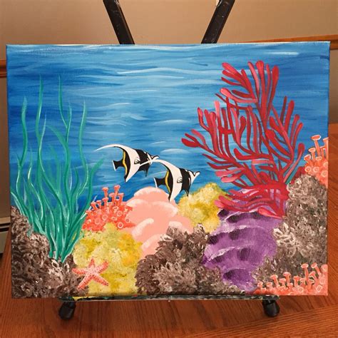 Coral Reef Watercolor Painting Poster Ubicaciondepersonascdmxgobmx
