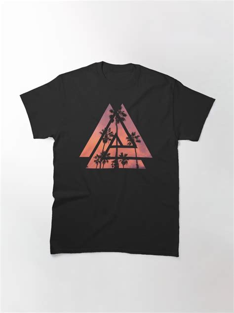 Geometric Sunset Beach T Shirt By Maryedenoa Redbubble