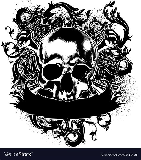 Grunge Skull Design Royalty Free Vector Image Vectorstock