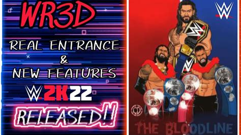 Wr3d 2k22 Mod With Moves Taunts Real Themes Updated Roaster