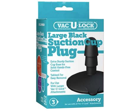 Vac U Lock Large Black Suction Cup Plug