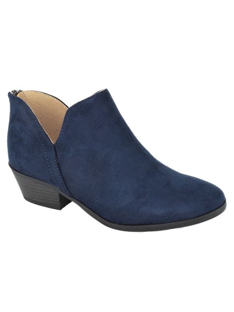 Womens Blue Suede Ankle Boots Bcbgeneration Datto Women Faux Suede