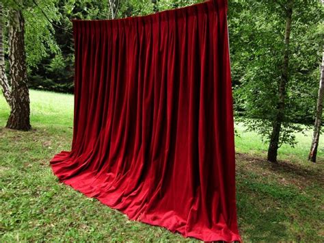 Red velvet curtain are not only for protection but also can add a decorative element to your space. Image result for hang red velvet fabric outside (With ...