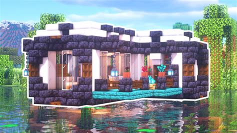 Minecraft How To Build A Modern Lake House 1 1161 Blackstone