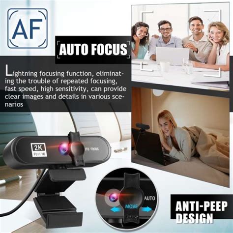 Jual Webcam Full Hd 2k 4k Pc Laptop Camera Auto Focus Video Call Gmeet