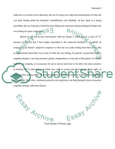 Empathy Essay Example Topics And Well Written Essays