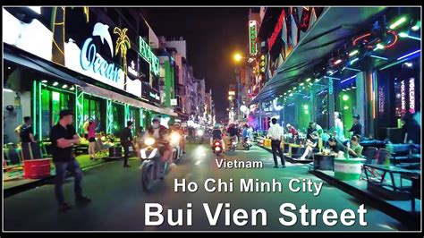 Nightlife Moped Ride Bui Vien Street In Ho Chi Minh City Backpacker Area Vietnam 2022